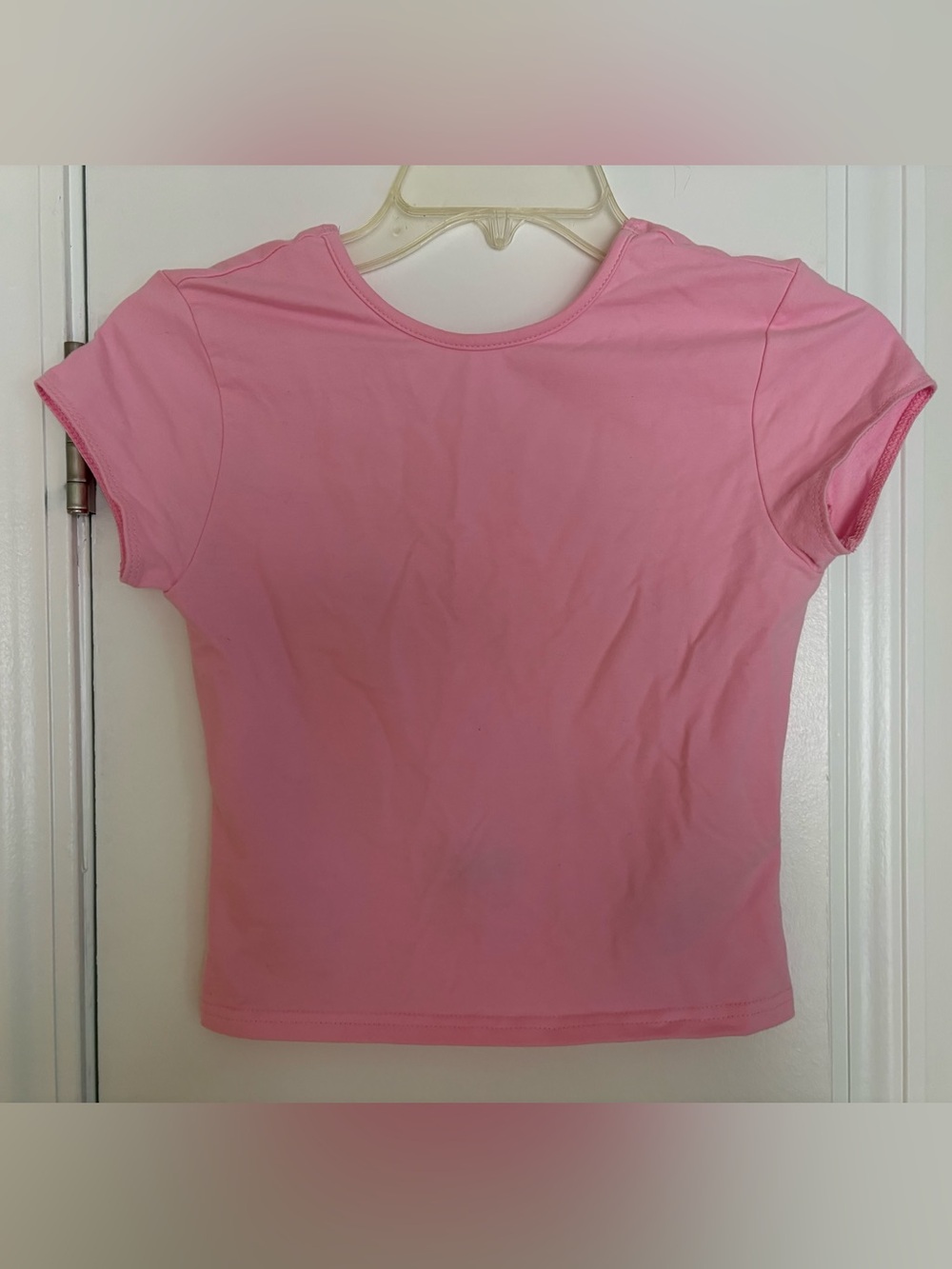 Edikted Pink Short Sleeve Backless Top